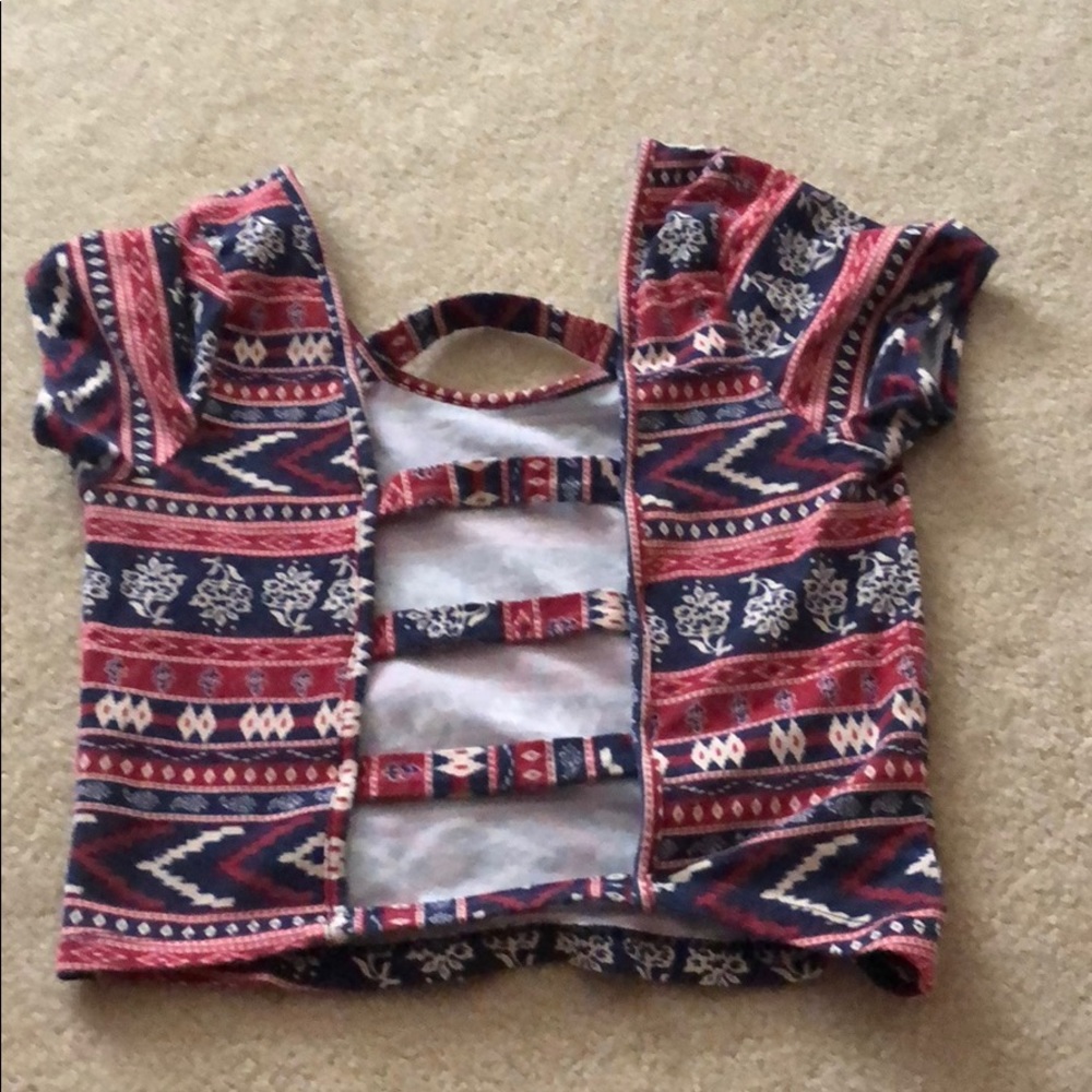 Patterned Crop Top - Picture 2 of 2